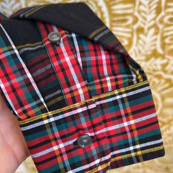 J. Crew Tartan Plaid Cotton Poplin Jewel Buttons Popover Top size S - Picture 8 of 12